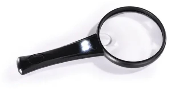 Hama Basic 90 LED / LED čtecí lupa / O 90 mm / 2 LED / bifokální (5445)
