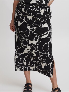 Bílo-černá dámská vzorovaná midi sukně Fransa Dámské