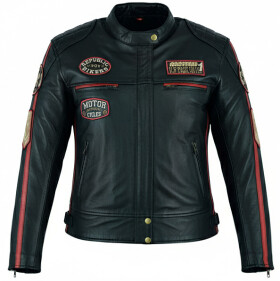 Pánská Kožená Bunda BlackFest Brixton Černá Velikost: 7XL