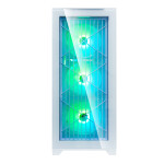 EVOLVEO Ptero Q2G, skříň ATX, 4x ARGB ventilátor, skleněná bočnice + přední panel, bílá