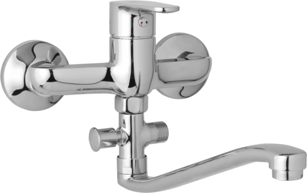 JB Sanitary Nástěnná umyvadlová a sprchová baterie TIRA, rozteč 150 mm, bez příslušenství, S ramínko 300 mm D10 36 40