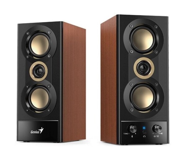 GENIUS reproduktory SP-HF800BT, 2.0, 20W, Bluetooth, 3.5mm Jack, dřevěné EDF_1561518