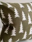 Fine Little Day Povlak na polštář Gran Forest Olive 48 x 48 cm, zelená barva, textil