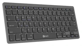 C-TECH KB-120S / Klávesnice / Bezdrátová / Bluetooth + 2,4 GHz / 78 tichých kláves (KB-120S)