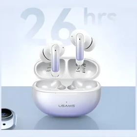 USAMS US-XD19 bílá / TWS bezdrátová sluchátka / Bluetooth 5.3 / ENC / mikrofon (BHUENCXD02)