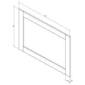 SAPHO - BRAND zrcadlo v dřevěném rámu 100x80cm, mořený smrk BA056S