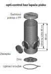 MIDAS opti-control drenážní šachta 315 ,v 80cm, bez lapače písku, včetně poklopu PP