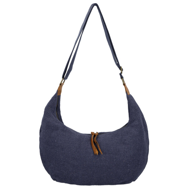Trendy textilní dámská kabelka na rameno Ester, tmavě modrá