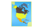 Moyo Montessori Moyo Montessori Puzzle - mapa Severní Amerika - bez rámečku