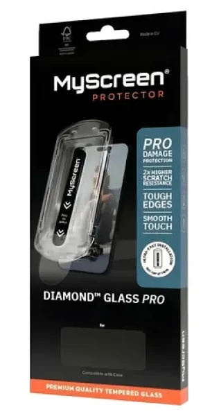 MyScreen Diamond Glass Pro Apple iPhone 17 / Ochranné sklo / Instalační rámeček / Tvrzenost 9H (MD10444TG DGPRO FF)