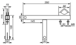 OEM OK-50W13 / Držák stožáru na komín / bez vrtání / stožár do 50 mm / galvanizovaný (OK-50W13)