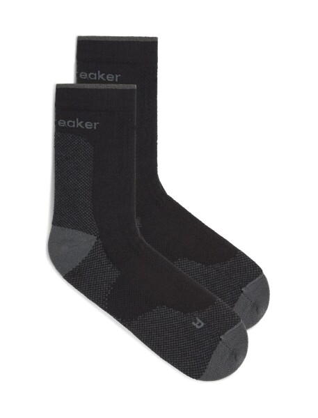 Pánské merino turistické ponožky ICEBREAKER Mens Hike+ Ultralight Quarter, Black/Obsidian velikost: 39-41,5 (S)