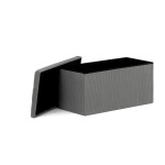 Taburet s úložným prostorem, šedá, manšestrová látka, TAB-472 GREY6