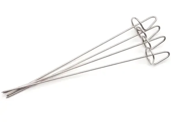 Deos Špízové jehly kord 30 cm / Grilovací příslušenství / Nerezová ocel / sada 4 ks (DE1010)