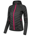 Dámská bunda/mikina ETAPE SIERRA PRO 2.0, černá/růžová (materiál NanoLoft, velikost L)