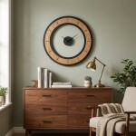 DumDekorace Nástěnné hodiny OSLO 75 cm – moderní design s tichým mechanismem