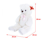 Velký plyšový medvěd Lily 78 cm krémově bílý s visačkou