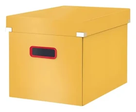 LEITZ Krabice ClickStore Cosy teplá žlutá / Velikost L (A4) / Skládací / Karton (53470019)