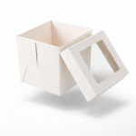 Cake star dortová krabice na Bento dort s průhledným víkem 18x18x18cm