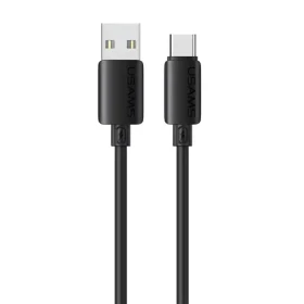 USAMS U98-786 černá / Nabíjecí a datový kabel / USB-C / 3A / 18W / 1 m / silikonový (SJ786USB01)