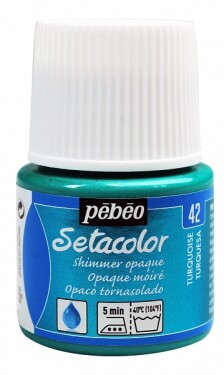 Barva na textil Pébéo Setacolor Shimmer 45 ml - turquoise 42