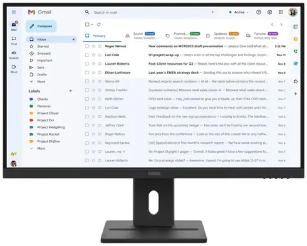 27" Lenovo ThinkVision E27-40 černá / IPS / 1920x1080 / 4ms / 1500:1 / 300cd-m2 / HDMI+DP+VGA / VESA / Pivot (64BCMAT4EU)