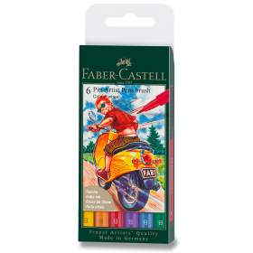 Popisovač Faber-Castell Pitt Artist Pen Brush Colour sada 8 ks, hrot B