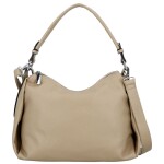 Trendy dámská koženková kabelka na rameno Magdalena, tmavě béžová