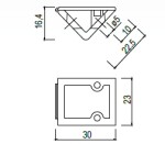 Vseprotruhlare.cz Úhelník spojovací malý barva: černý (491140)