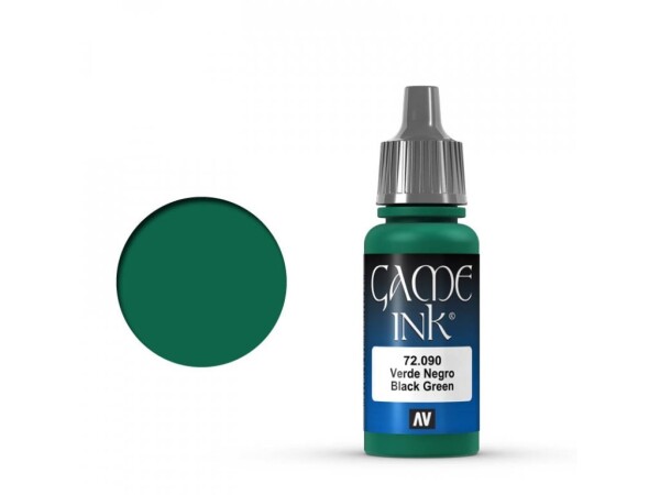 Vallejo Game Color 72090 Black Green Ink 18 ml