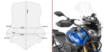 D2119St plexi čiré Yamaha XT 1200ZE Super Teneré (14-20), vxš565x500 mm