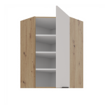 Horní rohová skříňka Solea 60x60 GN-90 1F (45°) Barva korpusu: Dub artisan, Barva dvířek: Kašmír