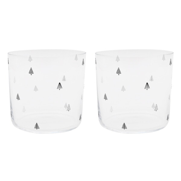 Eulenschnitt Sklenice na vodu Fir Trees 350 ml, čirá barva, sklo