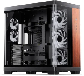 Jonsbo TK-4 Wood černá / Počítačová skříň / Midi-Tower / ATX / Tvrzené sklo (TK-4 W/BLACK)