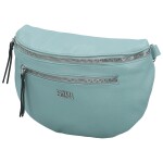 Trendy dámská koženková ledvinko-kabelka Genaida, džínově modrá