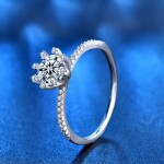 Royal Fashion stříbrný prsten HA-XJZ020A-SILVER-MOISSANITE-ZIRCON Velikost: 5 (EU: 49-50)