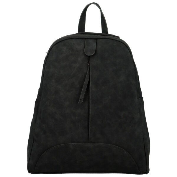 Trendy dámský koženkový kabelko-batoh Ticiana, černý