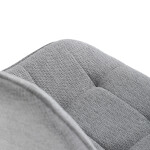 Židle jídelní, šedá látka, černý kov, otočný mechanismus 90°/90° (L/P) - funkce reset