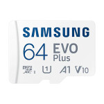 SAMSUNG Micro SDXC 64GB EVO Plus + SD adaptér / U1 / V 10 / A1 / Čtení: 130MBps (MB-MC64KA/EU)