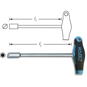 Hazet HAZET dílna šroubovák s nástrčným klíčem Velikost klíče: 12 mm Délka dříku: 230 mm