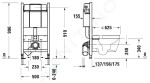 DURAVIT - DuraSystem Předstěnová instalace Basic pro závěsné WC, 99 cm WD1019000000