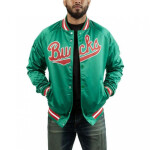 Mitchell & Ness NBA Milwaukee Bucks Pánská lehká bunda M STJKMG18013-MBUDKGN M