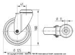 Tente Přístrojové kolečko 125 mm,otočné 751