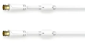 Hama SAT kabel Quick-F bílá / Koaxiální kabel / F-typ - F-typ / 100 dB / 3 m / pozlacený / ferity