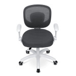 Dětská židle, výškově nastavitelná, šedá síťovina, KA-K1062 GREY