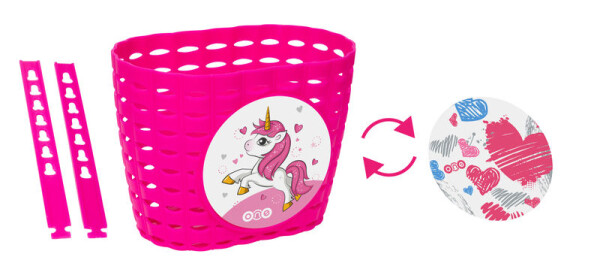 Přední plastový koš na HAPPY 2.0, růžová