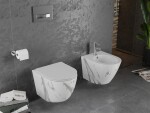MEXEN - Lena Závěsná WC mísa včetně sedátka s slow-slim, Duroplastu, bílý kámen 30224094