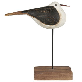 IB LAURSEN Dřevěná dekorace Bird Nautico 20 cm, přírodní barva, dřevo, kov