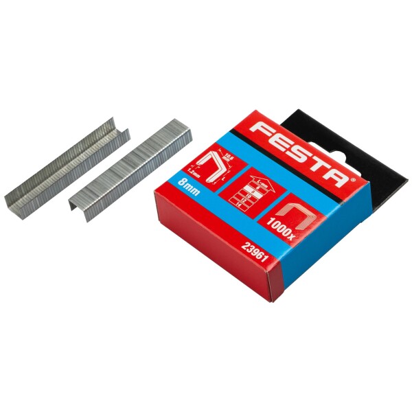 FESTA 23961 Spony 10,6 x 1,2mm, 8mm, balení 1000ks, typ 140
