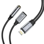 Tech-Protect UltraBoost černá / Adaptér / Lightning - Jack 3,5 mm + Lightning / audio a nabíjení